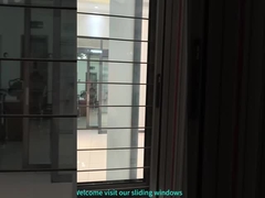 Lớp cửa sổ trượt với vải vải