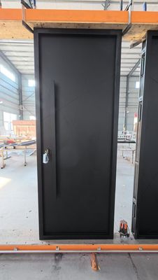 Đen sơn mài kết thúc nhôm cổng sân bên ngoài nhà cửa cách mạng hiện đại