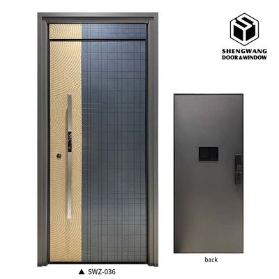Swing vàng nhôm cửa ra vào thương mại chính bên ngoài khung nhôm bên ngoài cửa