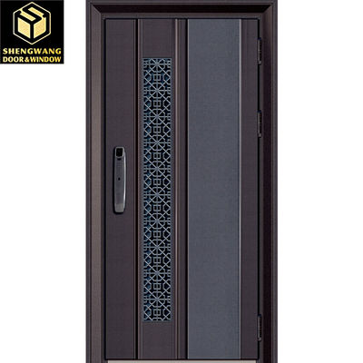 Luxury Front Stainless Steel Garden Gate Kháng oxy hóa Hạt nhôm Swing Door