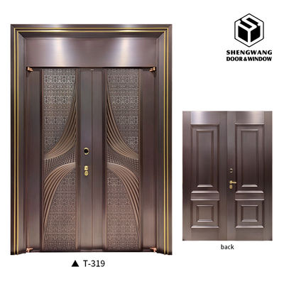 Không xử lý sơn Cửa bên nhôm chống cháy chống vi khuẩn Cửa bên trong MDF