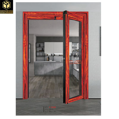Đỏ và đen nhôm kính cửa treo nhôm cửa gấp lớn ODM