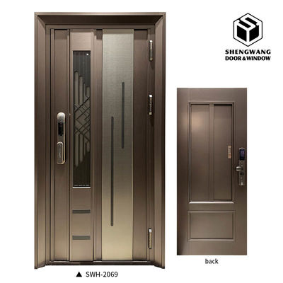 Cửa phòng ngủ bằng nhôm chống cháy bạc Màu tùy chỉnh Mdf Solid Core Door ODM