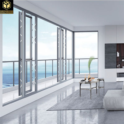 Cửa sổ lượn chiều rộng tùy chỉnh 5mm - 20mm Glass Aluminum Sliding Windows