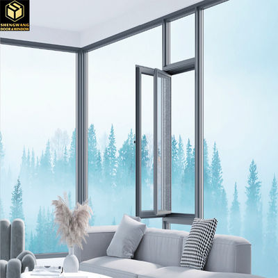 Quay sang trái Aesthetic Aluminum Sliding Windows Tiết kiệm không gian Alum Sliding Window