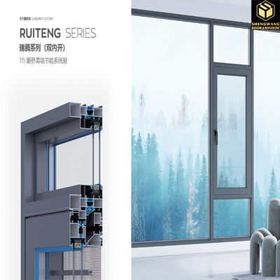 Hạt nhôm chống rỉ sét cửa sổ hấp thụ âm thanh nhôm sash trượt