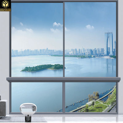 Villa đẩy kéo rèm cửa sổ tường thông minh cửa sổ nhôm khung trượt