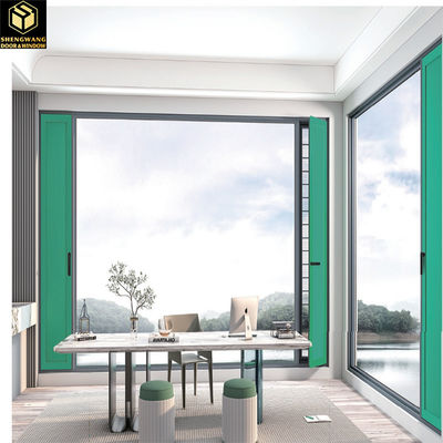 Villa đẩy kéo rèm cửa sổ tường thông minh cửa sổ nhôm khung trượt