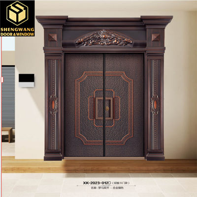 Chất chống cháy Lôi trái nhôm cửa hàng cửa trước biệt thự Solid nhôm cửa trước