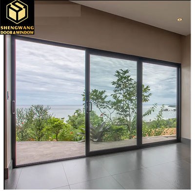 Villa đẩy kéo rèm cửa sổ tường cửa sổ nhôm trong suốt với khung trượt