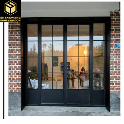 Villa đẩy kéo rèm cửa sổ tường minh bạch nhôm cửa sổ đen khung trượt
