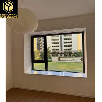 Bột phủ nhôm trượt cửa sổ lắc Đen trượt lên cửa sổ nhôm