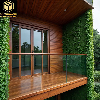 Chống cháy với cửa vườn nhôm màu nâu cho khóa thông minh cổng bên nhôm