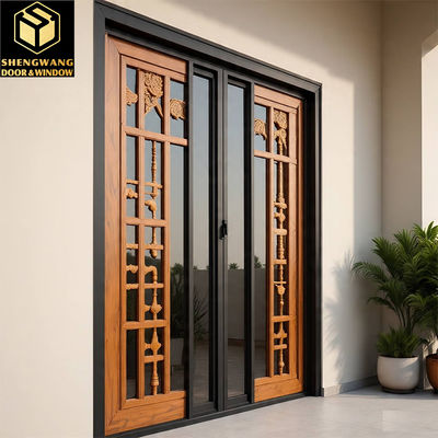 LOW E An ninh rèm cửa sổ tường tăng cường nhôm cửa sổ trượt cho nhà bếp
