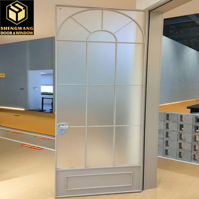 Chống cháy Đường kính trượt nhôm màu đen lớn cửa mẫu giáo cửa kính nhôm thương mại